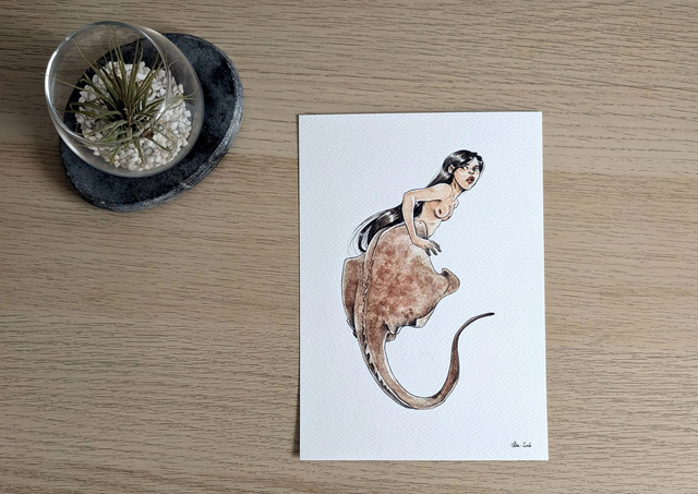 Sirène, exlibris format A5