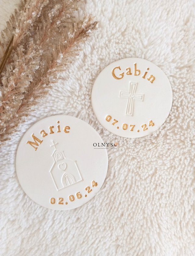 Décoration en argile - Baptême / Communion