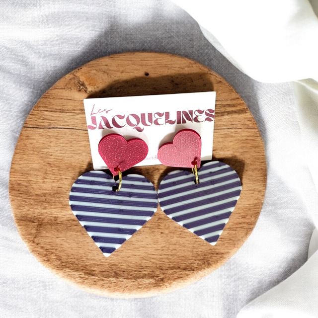 Boucles d’oreilles "Cœur Marin"