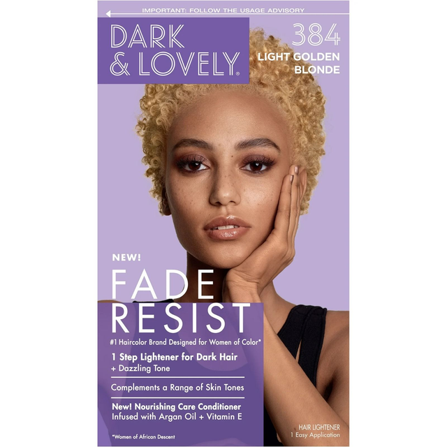 Dark & Lovely Fade Resist Permanent Hair Color - (384 Light Golden Blonde)