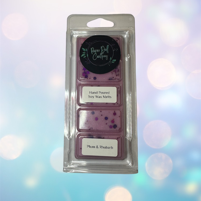 Plum & Rhubarb Large Soy Wax Snap Bar