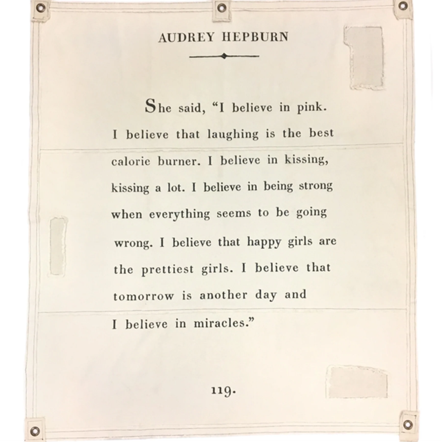 Audrey Hepburn Quote Tarpaulin 
