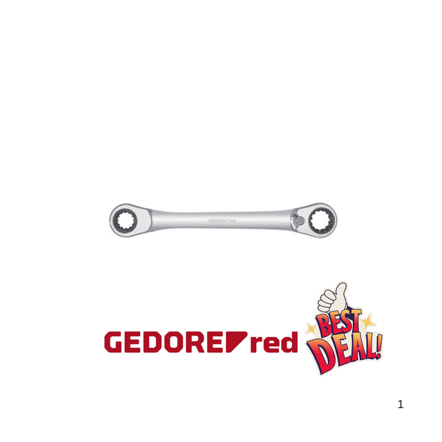 Doppel-Ringratschenschlüssel Rechts/Links 10+13+17+19 mm R07501019