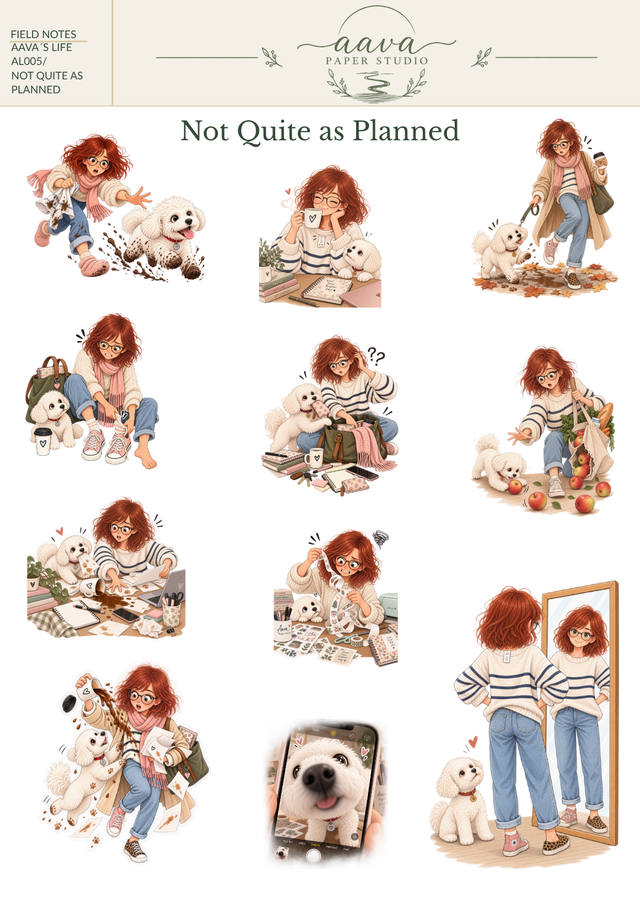 Not Quite as Planned - AL005 | A6 Sticker Sheet