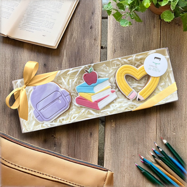 Coffret 3 biscuits école 
