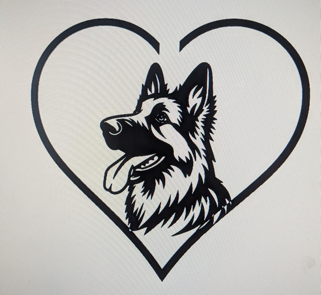 Berger Allemand Coeur Personnalisable 