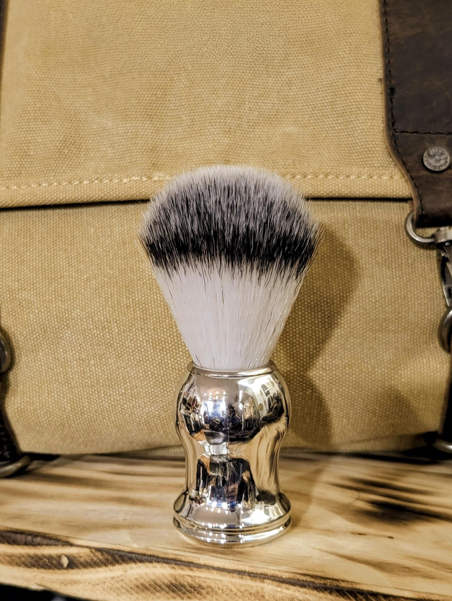 Blaireau de rasage chrome