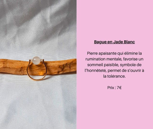 181- Bague en Jade Blanc