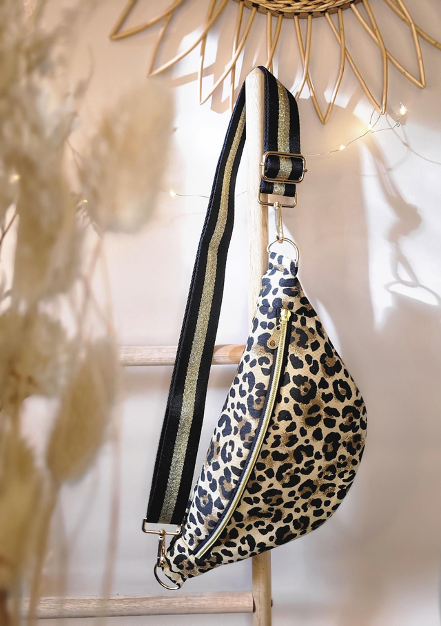 Banane léopard bandoulière amovible 