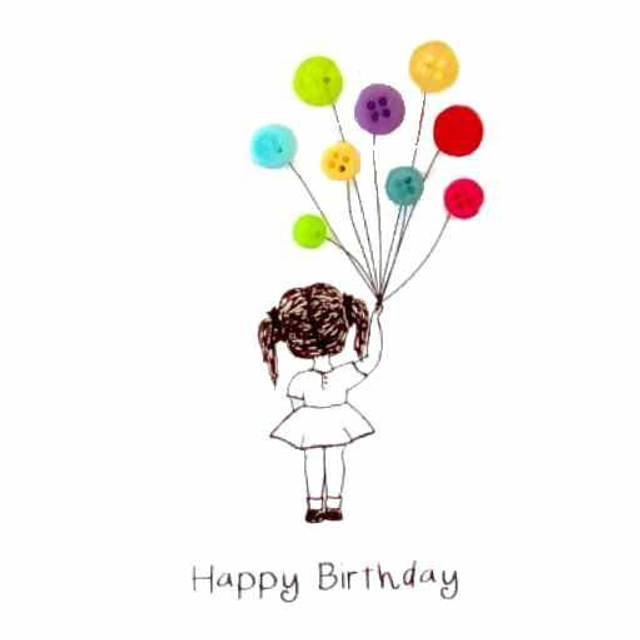 Girl Button Balloons