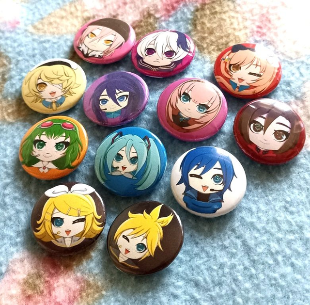Vocaloid buttons set n.1