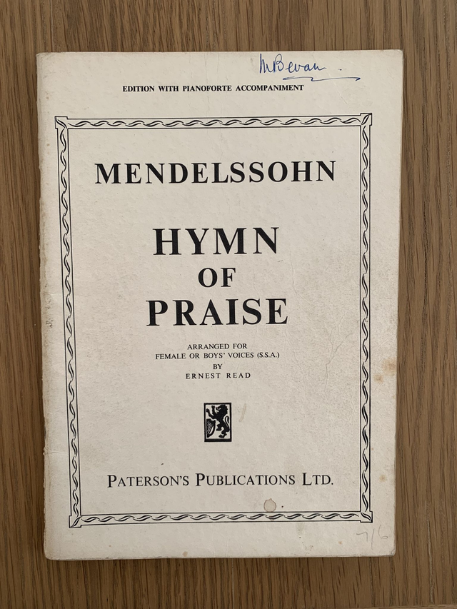 Mendelssohn Hymn of Praise Arranged for Female &amp; Boys Voices