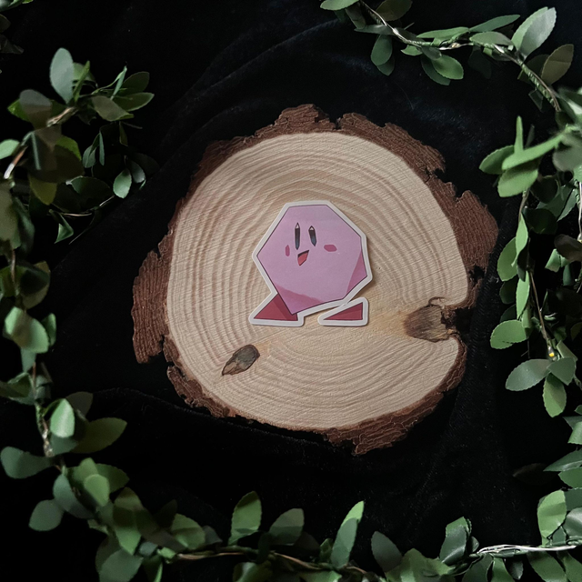 Sticker kirby lowpoly
