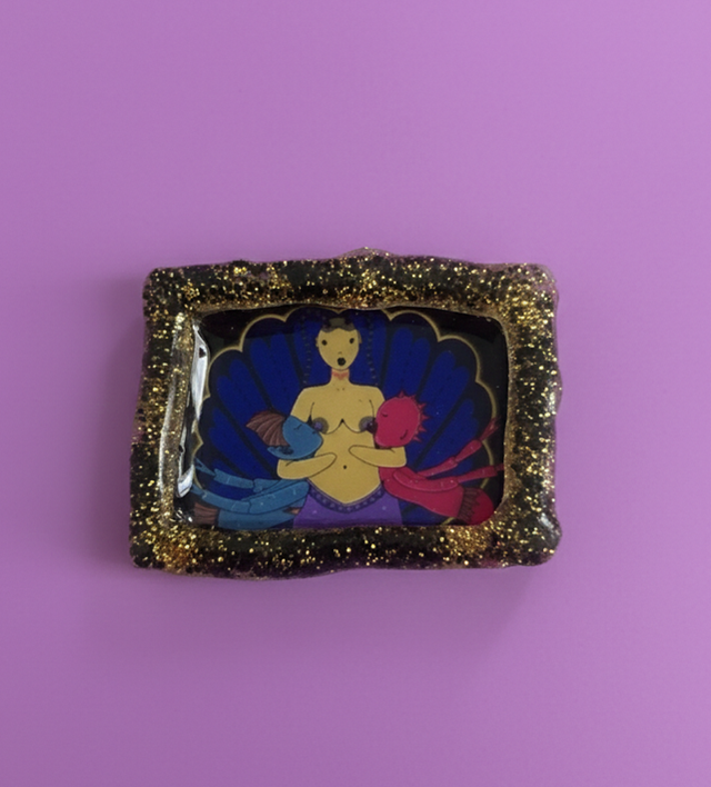 Queer handmade resin magnet 