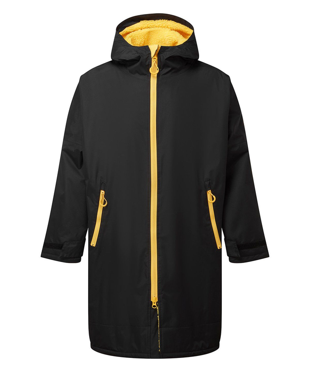 Custom Adult Dry Robe Black and Yellow