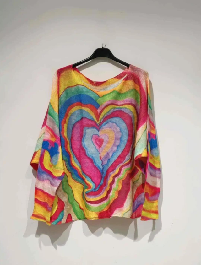 PULL NESS RAINBOW HEART