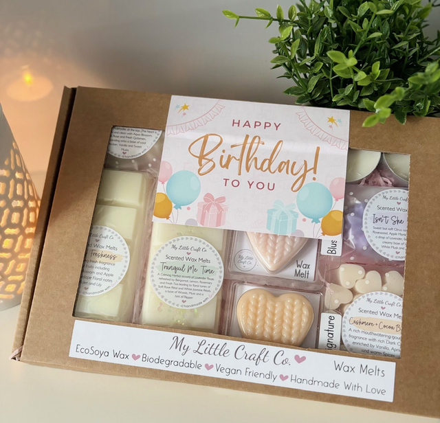 Birthday Gift Box, Wax Melt Hamper, Birthday Gift, Highly Scented Wax Melts, Happy Birthday, Snap Bar Wax Melts, Home Decor, Gift for her