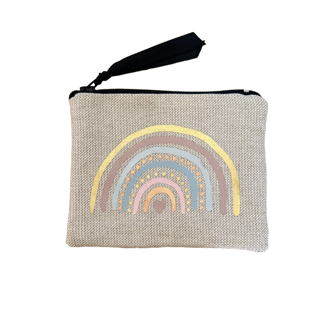 Porte Monnaie Beige Arc en Ciel