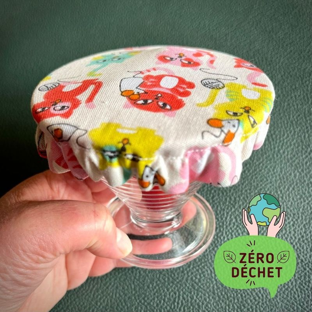 Mini couvre-plat lavable réutilisable