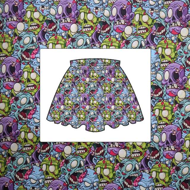 Zombie Heads Childrens Skirt