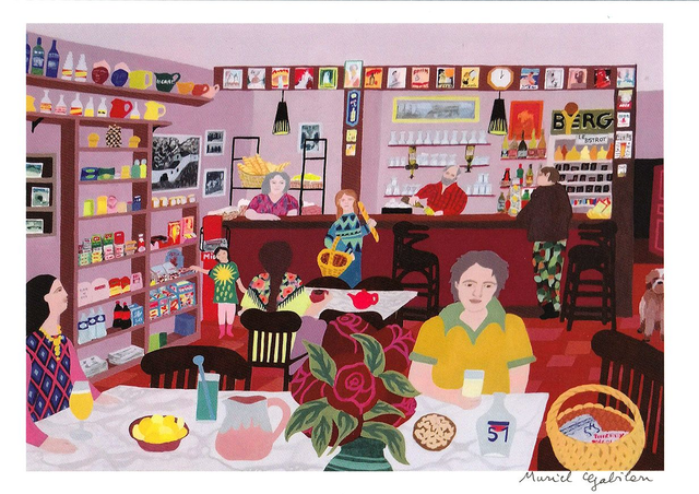 Print illustré A5 Le café de Colognac