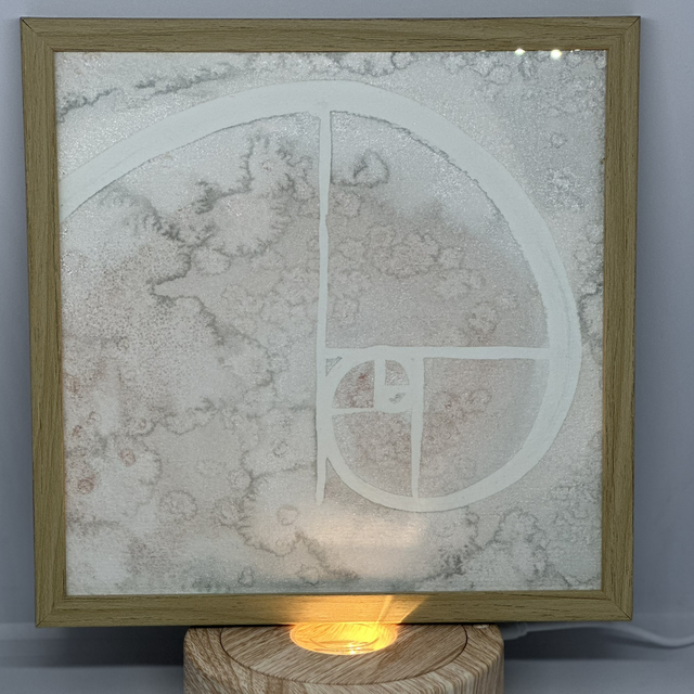 Cadr’âme n*4 Spirale nombre d’or AUM sel d’Himalaya 