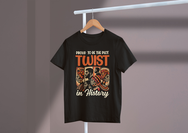 Proud To Be The Plot Twist In History Black History Pride. Stolz darauf, die Wendung in der Geschichte zu sein. Black History Pride