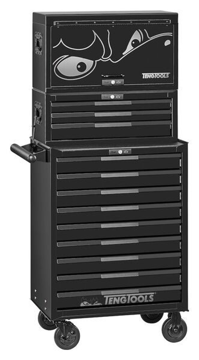 26" PRO35™ stack tool storage 16 drawers black TSS26B16
