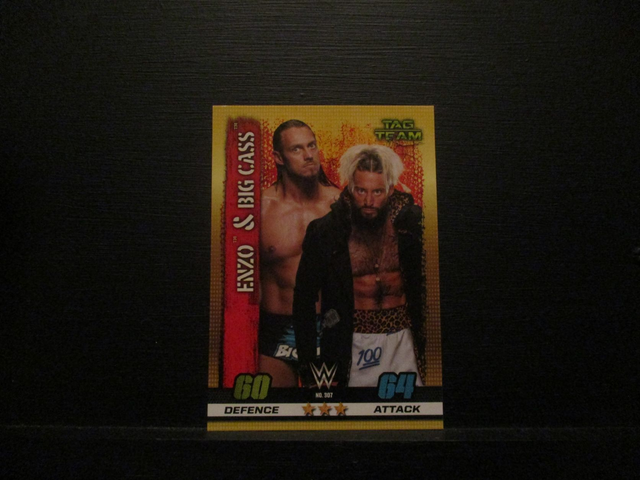 Enzo &amp; Big Cass - Tag Team Slam Attax 10th Edition Original Trading Card #307