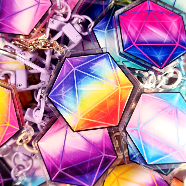 LGBTQ+ D20 Charms
