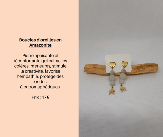 96- Boucles d'Oreilles en Amazonite