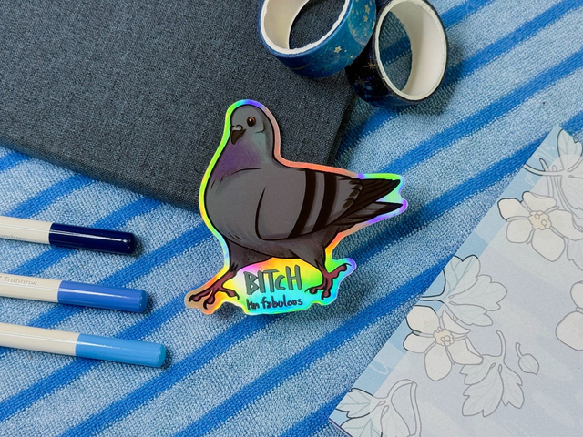 Pigeon Sticker - Fabulous