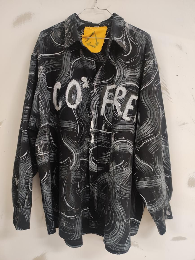 Reworked shirt with print 