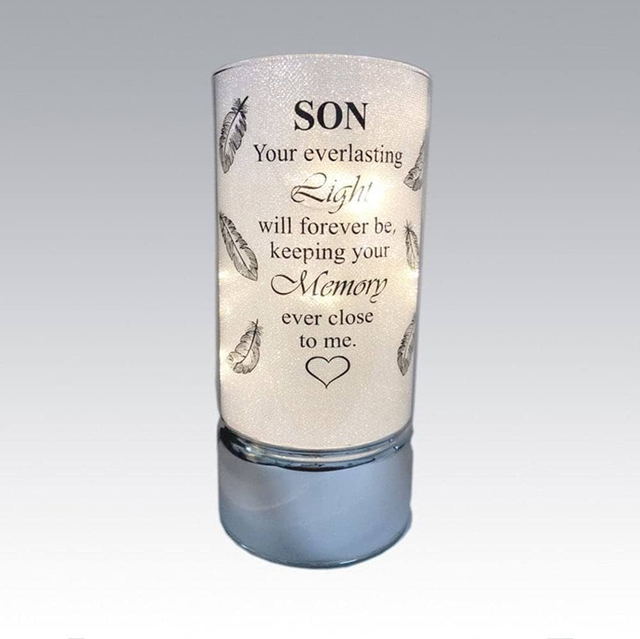 Light Up Memorial Light Tube Sparkly Shimmering Indoor Decoration Son