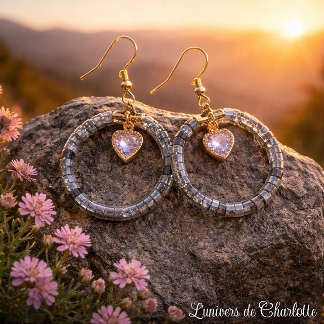 Boucles d'oreilles "Larvikite" BO-187