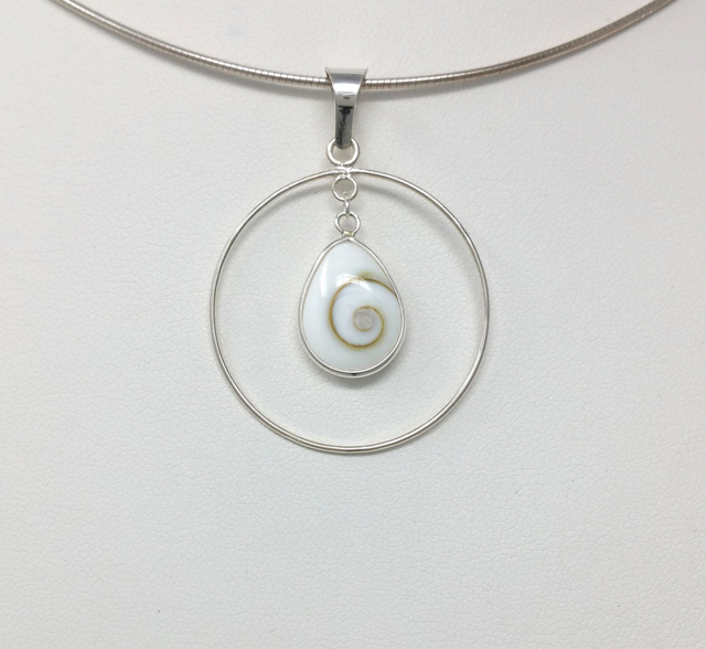 PENDENTIF GOUTTE EN OEIL DE STE LUCIE ANNEAU VENDU SANS CHAINE - OSLPDT265