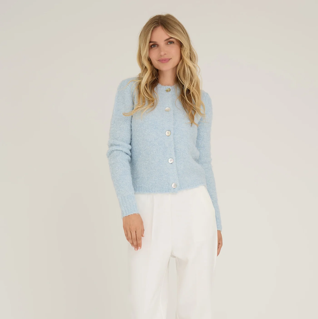 Audrey new knit cardigan Light Blue