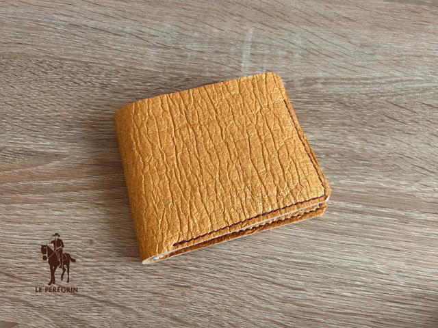 Portefeuille en Piñatex - Alternative vegan au cuir - Coloris « Doré métallisé » et « Blanc » - Fabriqué à la main en France