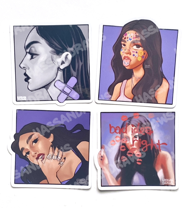 Purple Olivia Sticker Set