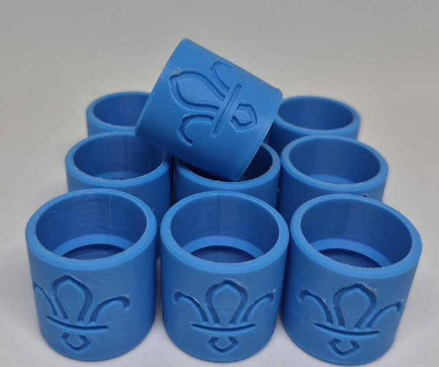Woggle - Basic - Blue Cyan - 10 Pack