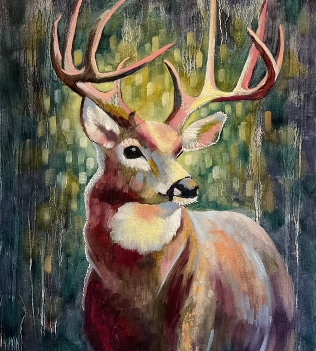 Original study in oils, Red Stag