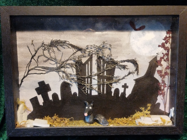 Un p'tit loup dans un cimetière