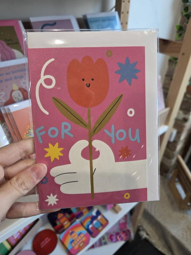 For You Happy Tulip Greetings Card - MD-037