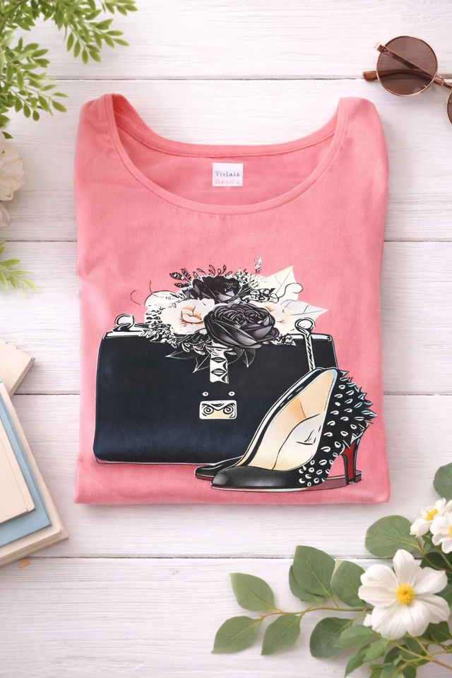 T-shirt Femme Chic Rose