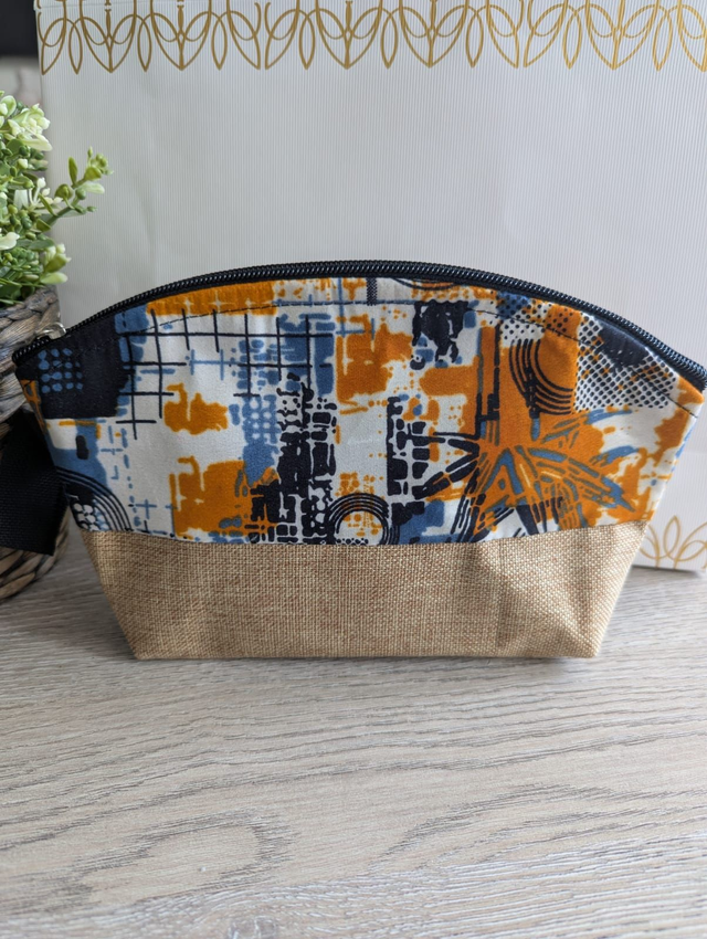 Lot de pochettes en wax et toile de jute