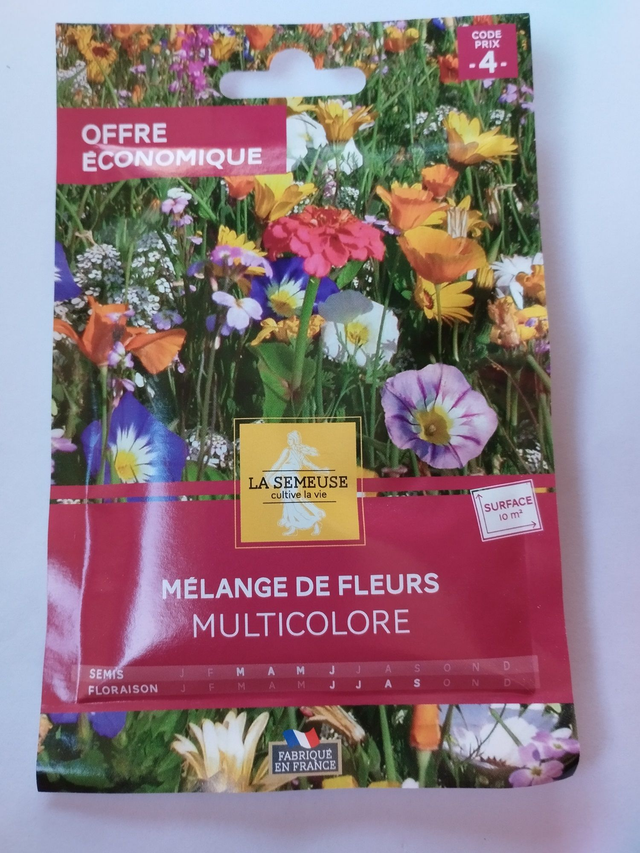 Mélange de fleurs multicolore format éco 