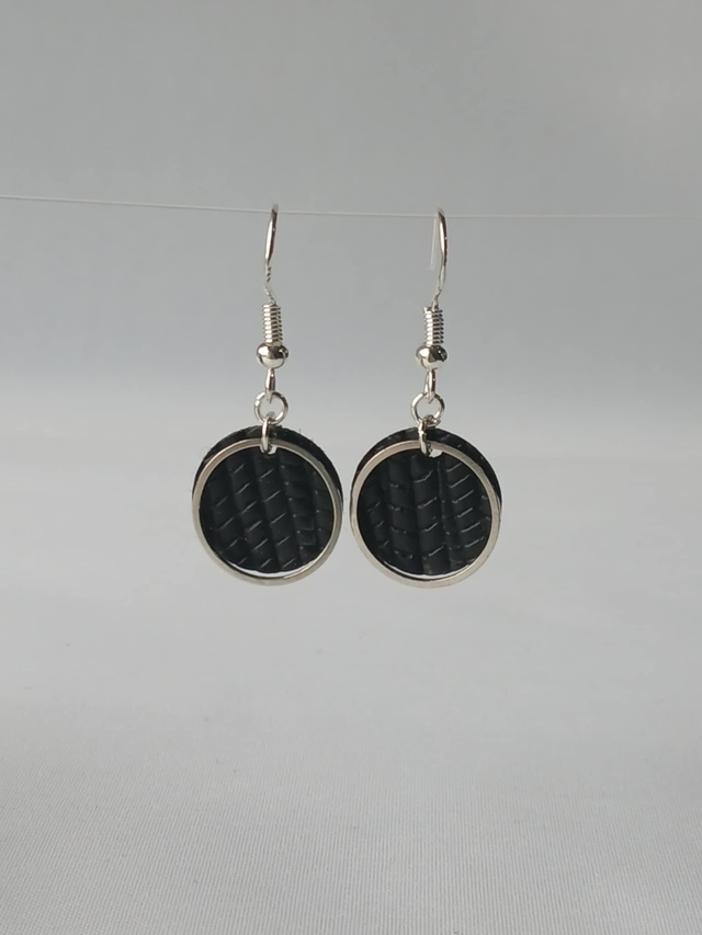 Black Leather and Silver Circles