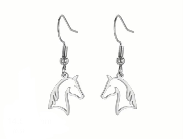 Horse Head Drop Earrings