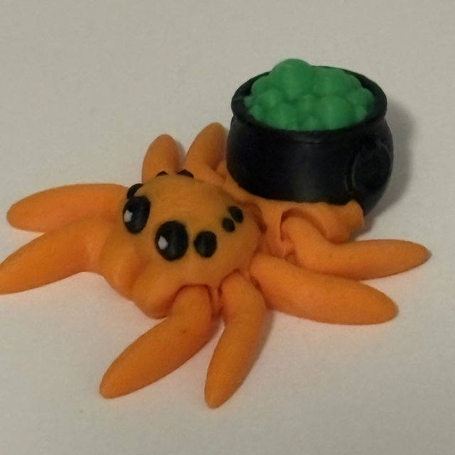3D Printed Spider With Cauldron