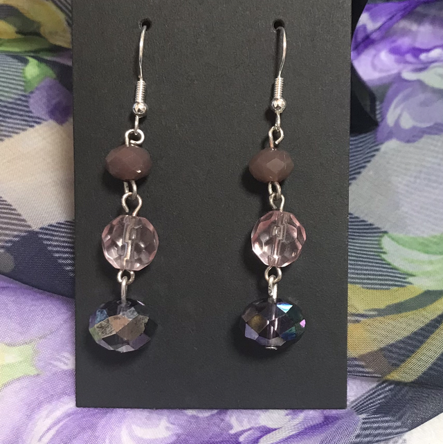 Purple Dangling Earrings- PUR07